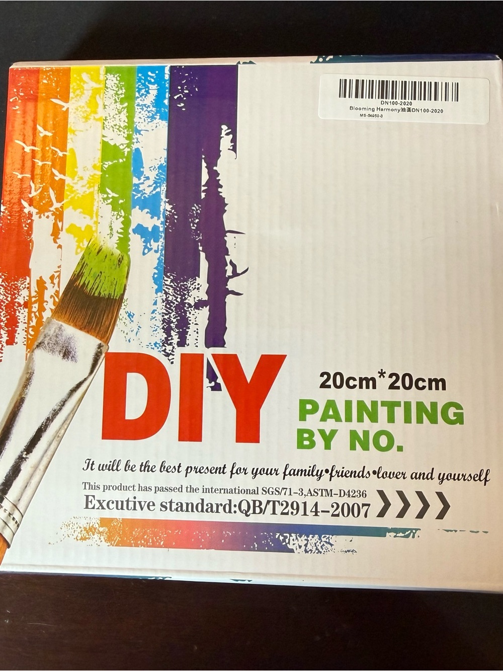 Painting By Numbers Canvas Kit – Rainbow Colors